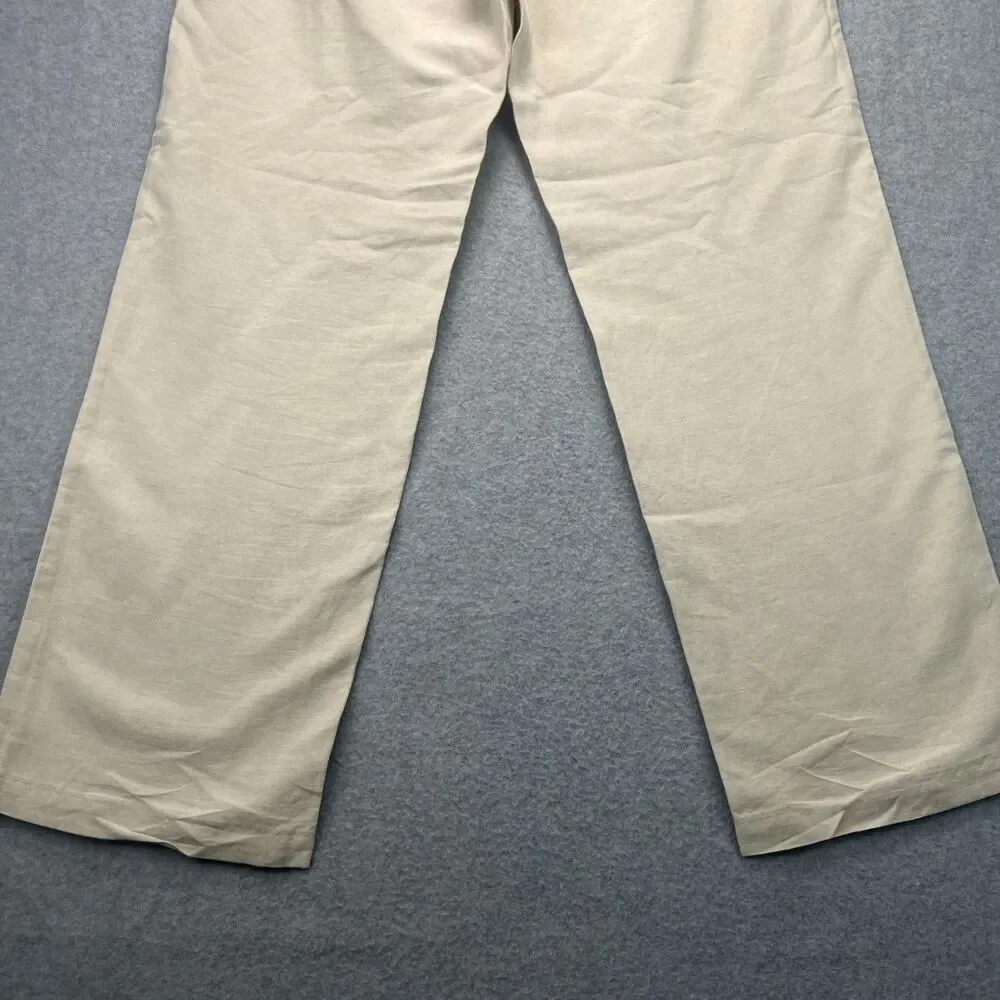 VTG Banana Republic Mens Dawson Linen Blend Chino Pants 32x32 (32x29.5) Vacation